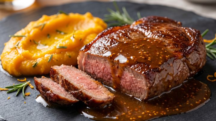 Bifes de Paleta à Mostarda e Mel