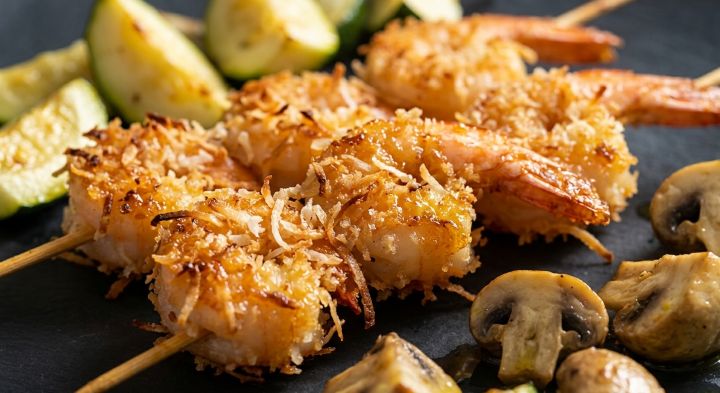 Langostinos Crujientes Empanados en Coco y Panko
