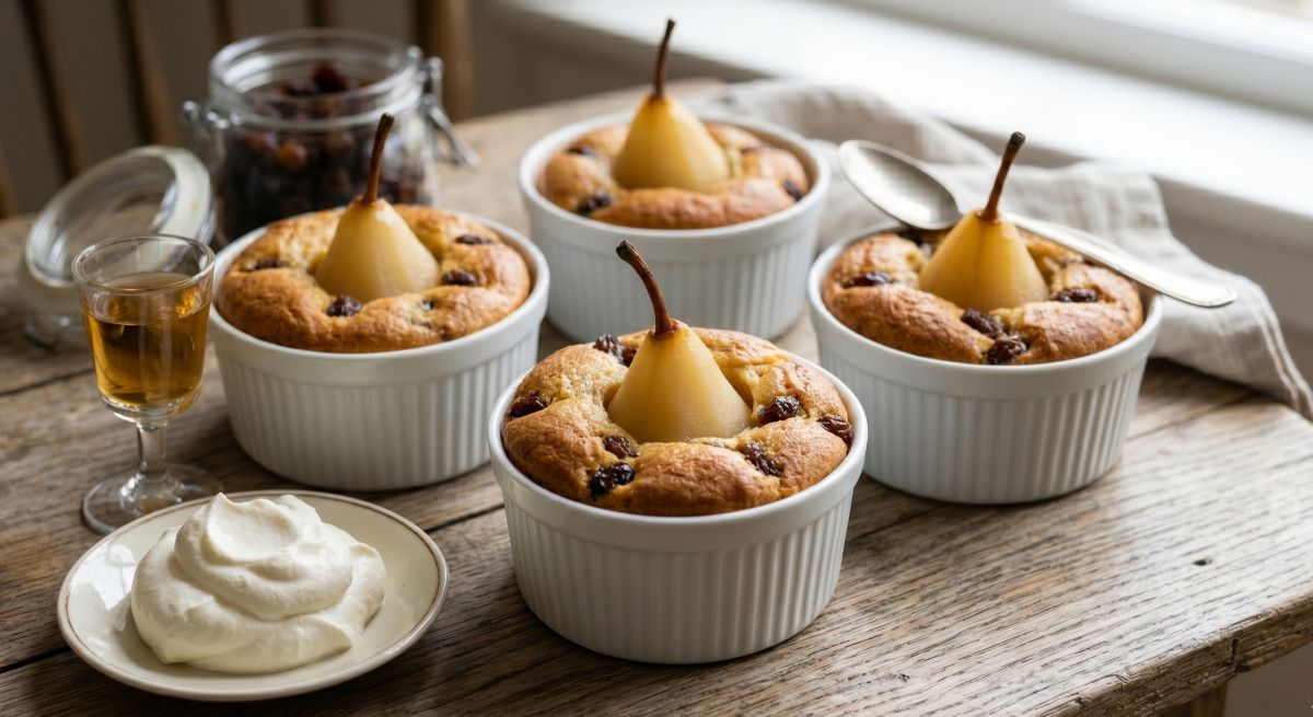 Bolo de Pera com Amaretto e Passa ao Conhaque (4 porções)