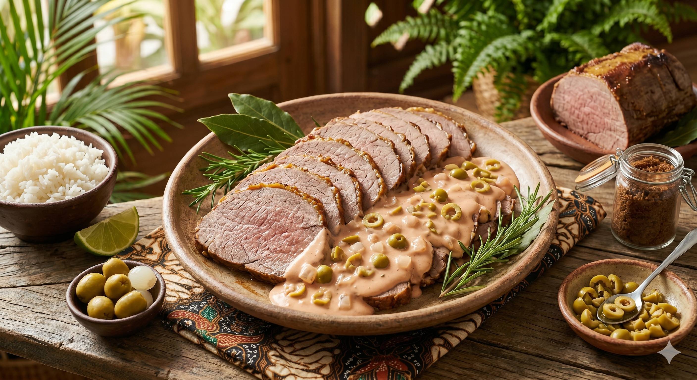 Peceto Glaseado al Horno con Salsa Agridulce de Olivas