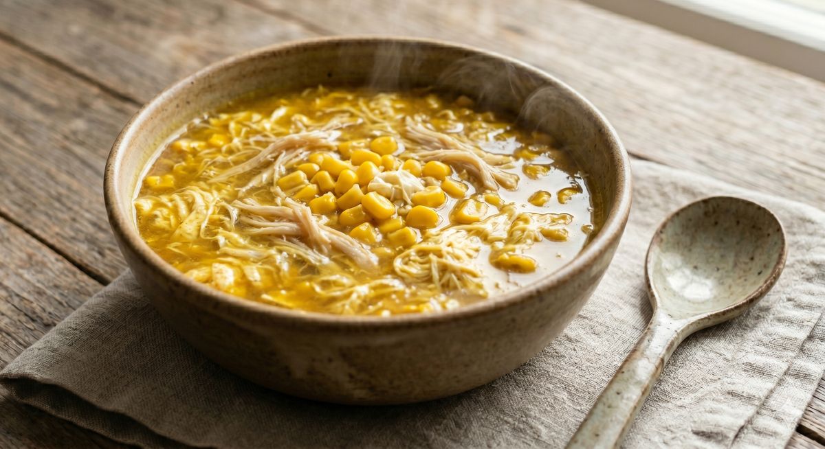 Sopa de Frango Oriental com Curry e Milho