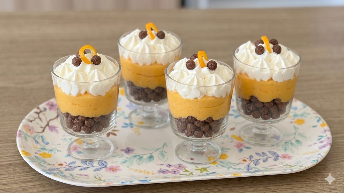 Trifle de Laranja e Chocolate
